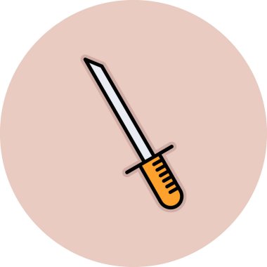 kılıç simgesi vektör illüstrasyonu