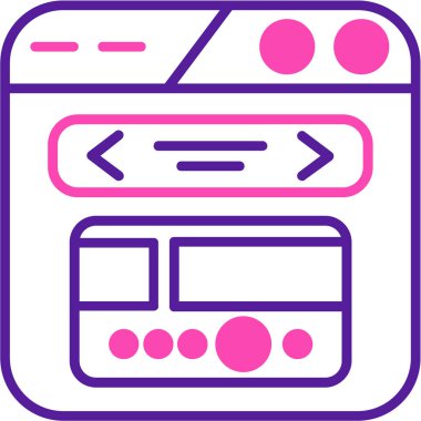 Bilgisayar. Web simgesi basit illüstrasyon