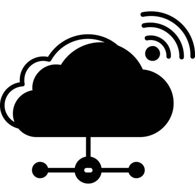 Bulut. Web simgesi basit illüstrasyon