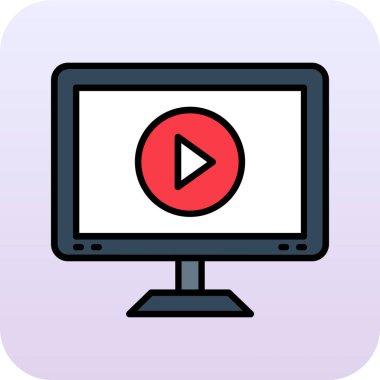 oyuncu vektörü düz renk simgesi