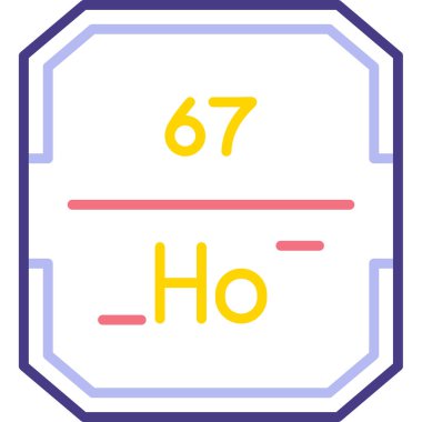 periyodik tablo simgesi. Web tasarımı için vektör illüstrasyon simgesinin çizgi film biçimi