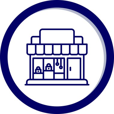 Dükkan. Web simgesi basit illüstrasyon