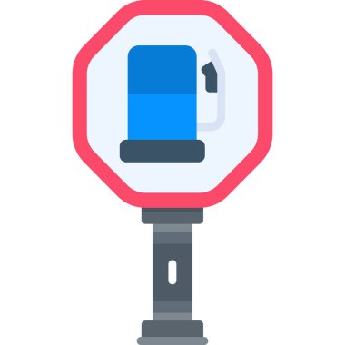 Yol simgesi, vektör illüstrasyonu