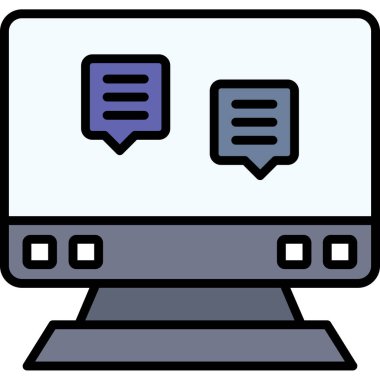 Bilgisayar. Web simgesi basit illüstrasyon