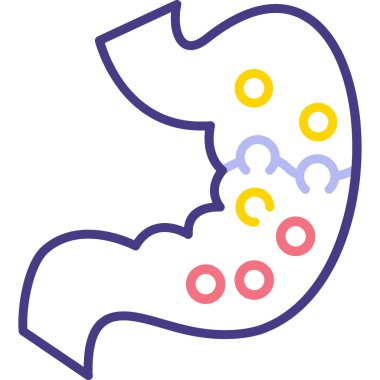 Mide. Web simgesi basit tasarım