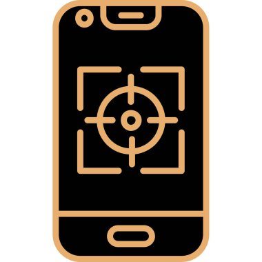 telefon ekranı renk ana hatları vektörü