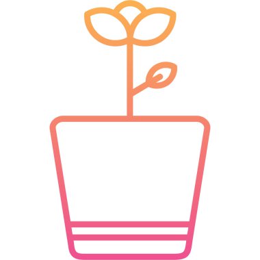 Bitki. Web simgesi basit illüstrasyon