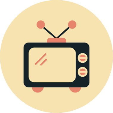 TV simgesi vektör illüstrasyonu