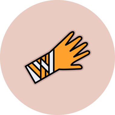 Bir elin bir harfle vektör illüstrasyonu