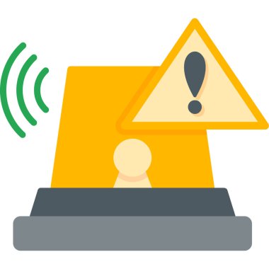 Alarm uyarı simgesi düz biçimli