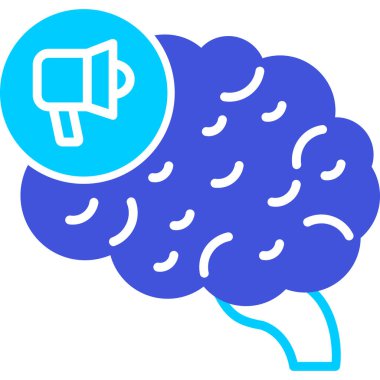 Beyin zihin simgesi - ana hatlar biçiminde