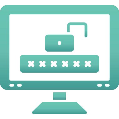 parola ikonu vektör illüstrasyonu