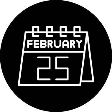 Takvim simgesinin vektör illüstrasyonu