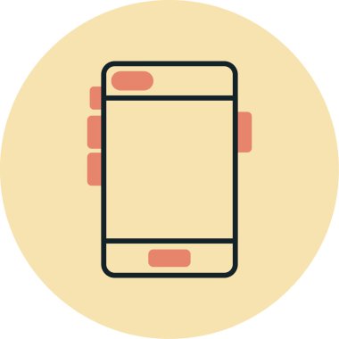 Modern akıllı telefon simgesinin vektör çizimi