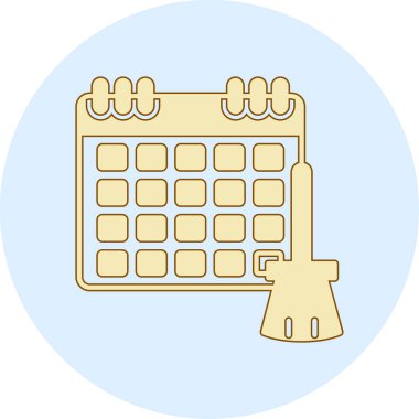 Takvim simgesi, vektör çizimi