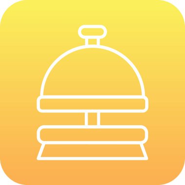 vektör çan simgesi, basit ve minimalist biçim