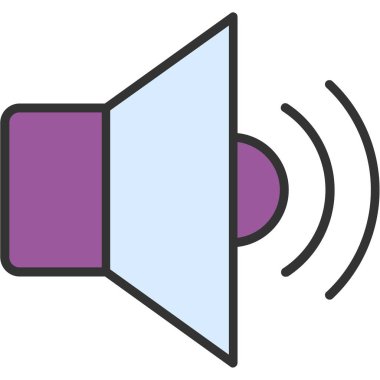 Konuşmacı. Web simgesi basit illüstrasyon