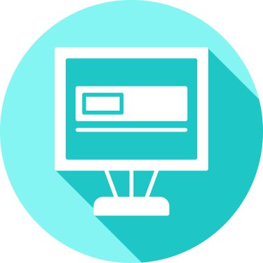 Bilgisayar. Web simgesi basit illüstrasyon