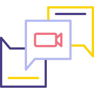 Konuş. Web simgesi basit illüstrasyon