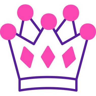 Taç simgesi, vektör illüstrasyonu