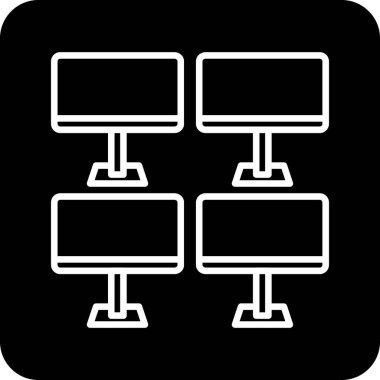 Bilgisayar monitör simgesini, basit tarzı
