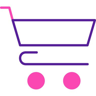 El arabası. Web simgesi basit illüstrasyon