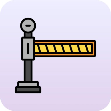 bariyer simgesi vektör çizimi tasarımı