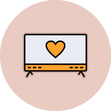 Kalp ikonu vektör illüstrasyonu