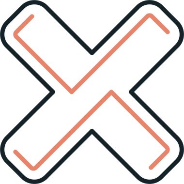 Simge vektör illüstrasyonunu iptal et