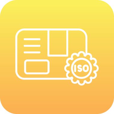 izo dosya simgesi vektör illüstrasyonu