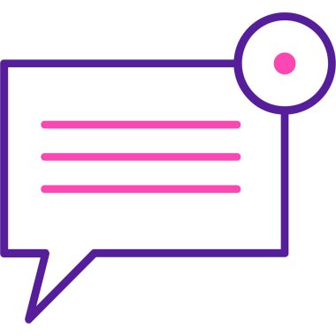 konuşma balonu simgesi, vektör illüstrasyonu