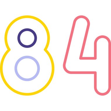 8 numaralı vektör illüstrasyonu