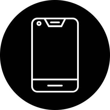 Akıllı telefon simgesi, basit vektör illüstrasyonu