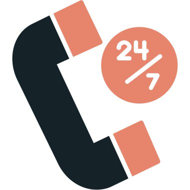 Telefon numarası 2 'nin modern bir simgesinin vektör çizimi