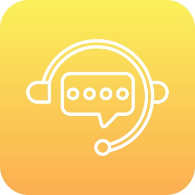 Sohbet simgesinin vektör illüstrasyonu