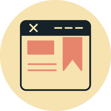 İnternet tarayıcı simgesi. Basit resimleme