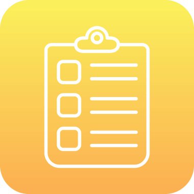 Kontrol listesi simgesi dijital vektör illüstrasyon tasarımı