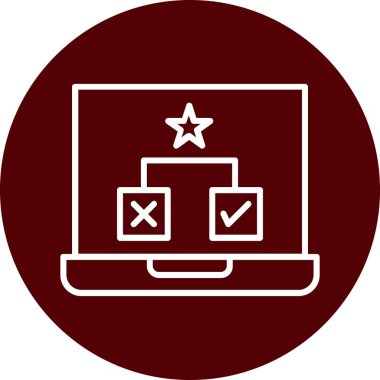 dizüstü bilgisayar ve işaretleme simgesi, vektör illüstrasyonu