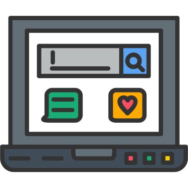 Web simgesi vektör illüstrasyonu