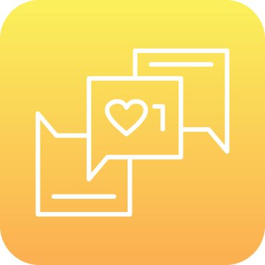 Modern aşk simgesinin vektör çizimi