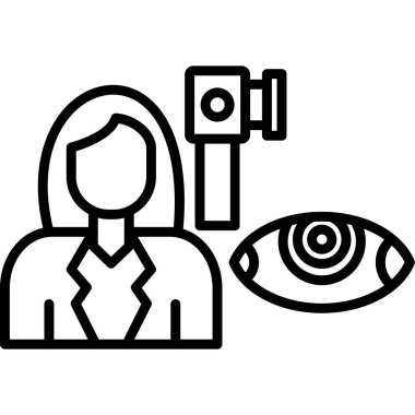 vizyon ve insan görme vektörü simgesi