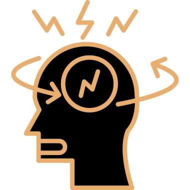 Okları ve okları olan beyin, resimleme, beyaz arkaplan üzerindeki vektör.