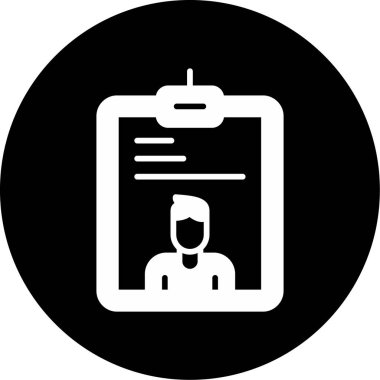 Panosu olan adam, vektör simgesi tasarımı