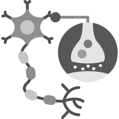 molekül vektörü düz renk simgesi