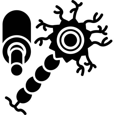 Virüs ve covid 19 simgesi, vektör çizimi