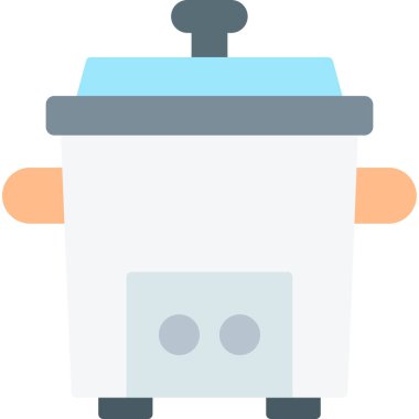 yemek pişirme ikonu düz stil