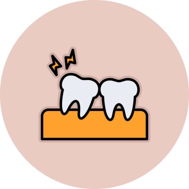 diş simgesi vektör illüstrasyonu