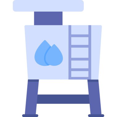 Su. Web simgesi basit illüstrasyon