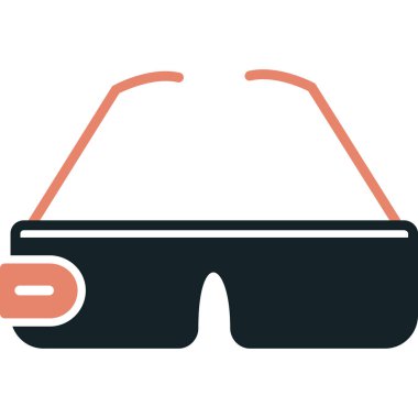 Gözlük. Web simgesi basit illüstrasyon