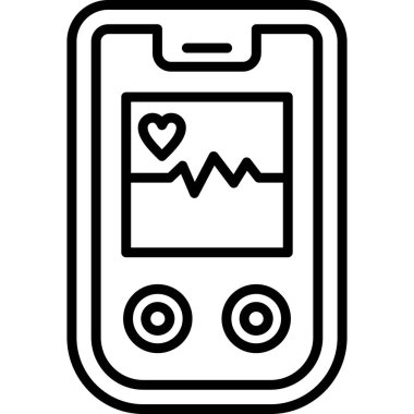 Kalp nabız vektör simgesi